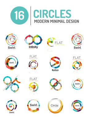 Çeşitli daire logolar kümesi