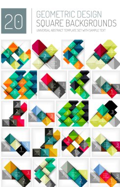 Kare geometrik arka planlar mega toplama