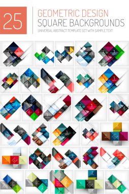 Kare geometrik arka planlar mega toplama