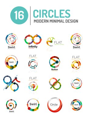 Çeşitli daire logolar kümesi
