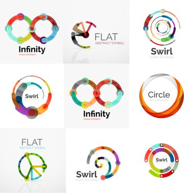 Soyut daire logoları koleksiyonu