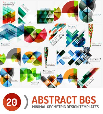 Geometrik vektör arka plan kümesi