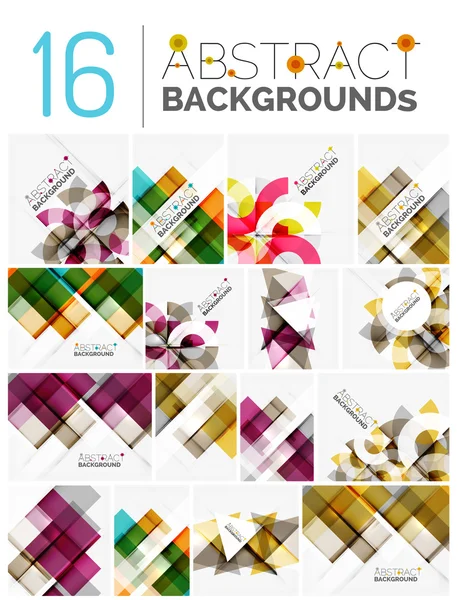 Collection of abstract backgrounds — Stock Vector