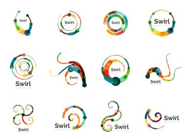 Vektör girdap daire logo koymak