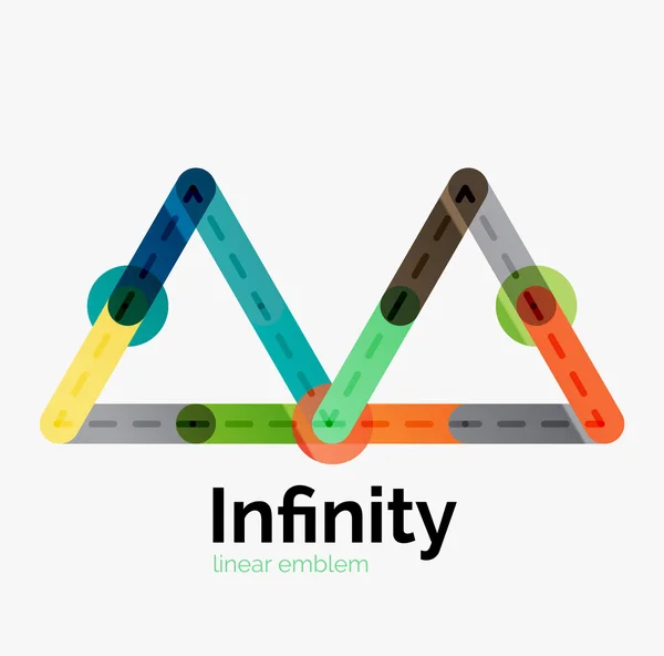 Vektor-Infinity-Logo, flaches buntes Design — Stockvektor