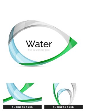 Soyut geometrik su damla tasarım