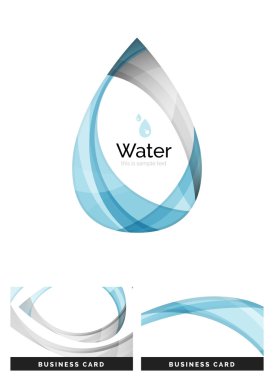 Soyut geometrik su damla tasarım