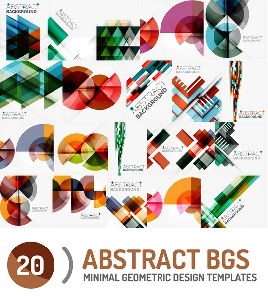 Conjunto de fondos vectoriales geométricos — Archivo Imágenes Vectoriales