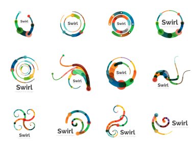 Vektör girdap daire logo koymak