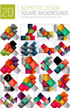 Kare geometrik arka planlar mega toplama