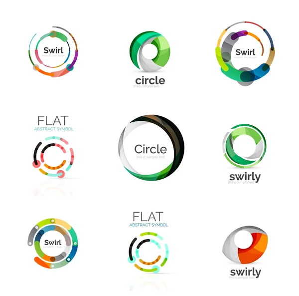 Набор различных логотипов кругов — стоковый вектор