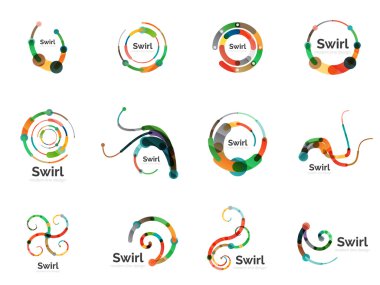 Vektör girdap daire logo koymak