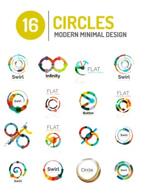 Çeşitli daire logolar kümesi