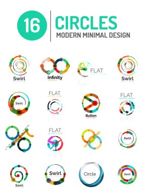Çeşitli daire logolar kümesi