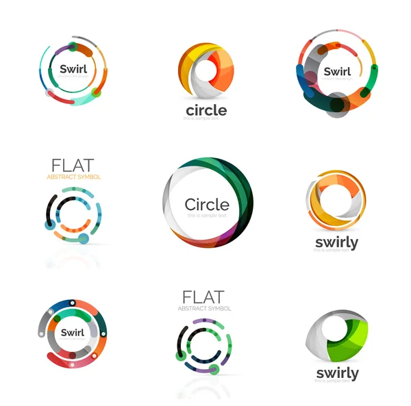 Set of various circle logos — Stock Vector