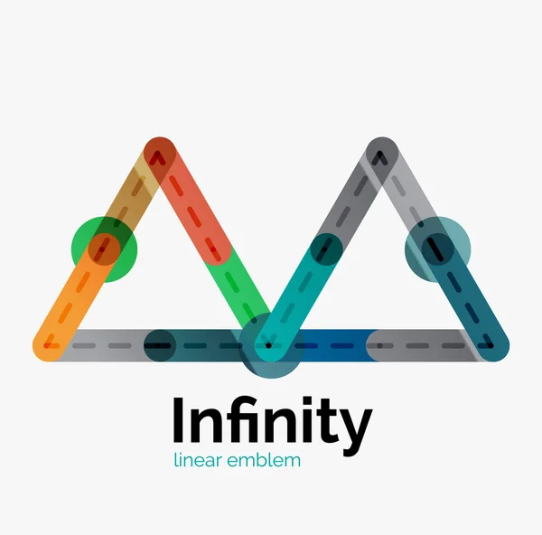 Vector infinity logotyp, platt färgglada design — Stock vektor