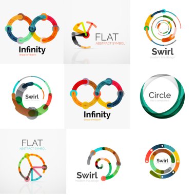 Soyut daire logoları koleksiyonu