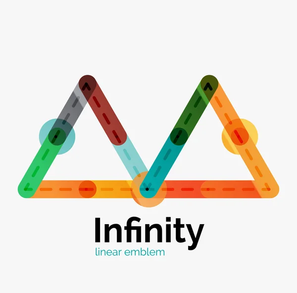 Vector infinity logotyp, platt färgglada design — Stock vektor