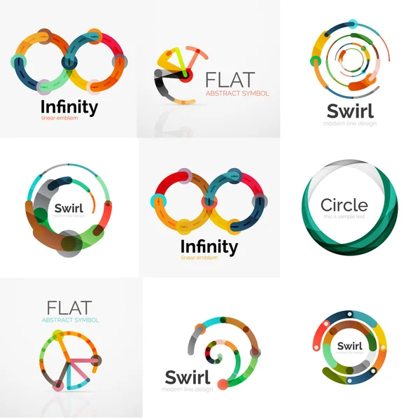 Soyut daire logoları koleksiyonu