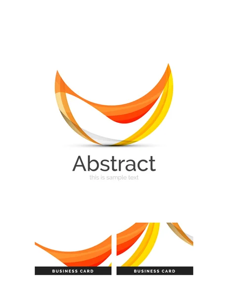 サークルのロゴ。透明の重なり合う渦巻き図形。近代的なきれいなビジネス アイコン — ストックベクタ