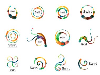 Vektör girdap daire logo koymak