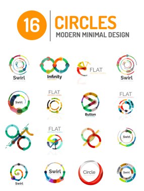 Çeşitli daire logolar kümesi