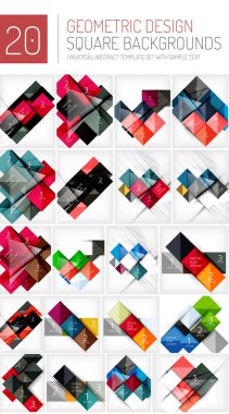 Kare geometrik arka planlar mega toplama