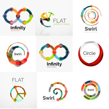 Soyut daire logoları koleksiyonu