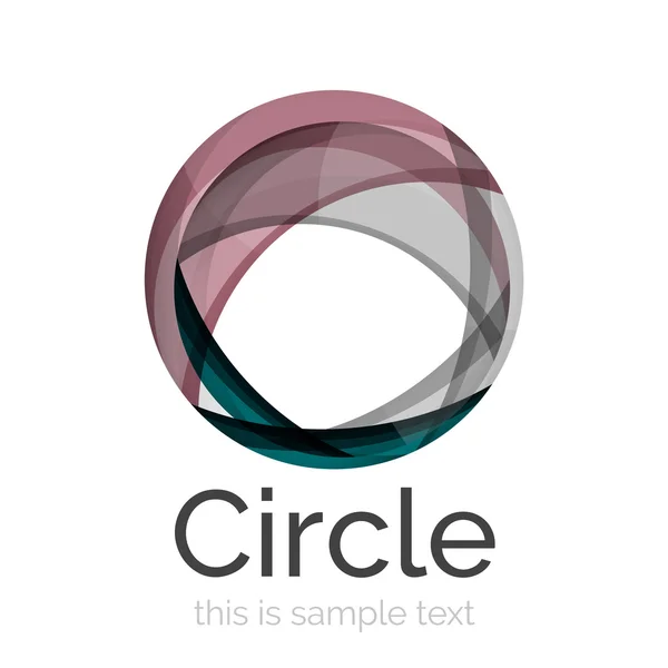 Logotyp för cirkeln. Transparenta överlappande virvel former. Moderna clean business ikonen — Stock vektor