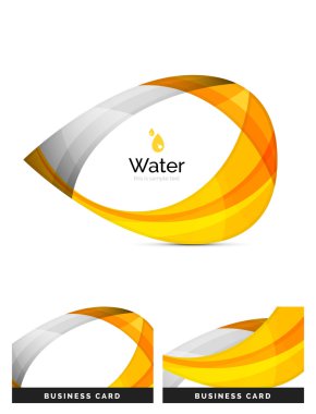 Soyut geometrik su damla tasarım