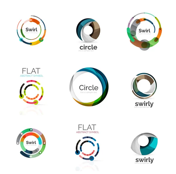 Set of various circle logos — Stock Vector