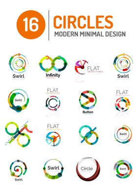 Çeşitli daire logolar kümesi