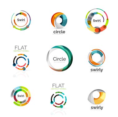 Çeşitli daire logolar kümesi