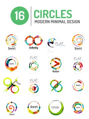 Çeşitli daire logolar kümesi