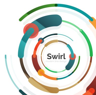 Arka plan soyut geometrik girdap ve circle hatları