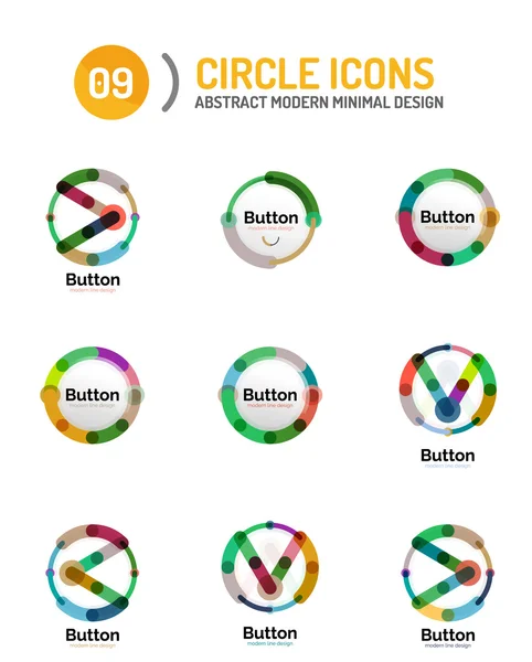 Collection de logos abstraits de cercle — Image vectorielle