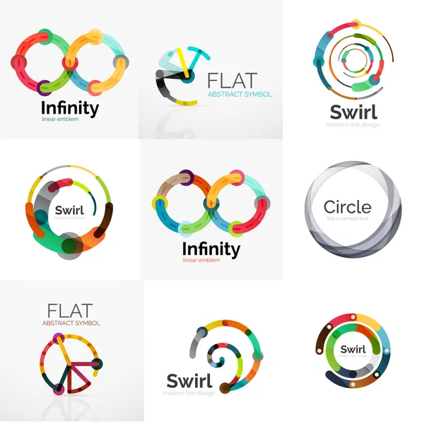 Collectie van abstracte cirkel logo 's — Stockvector