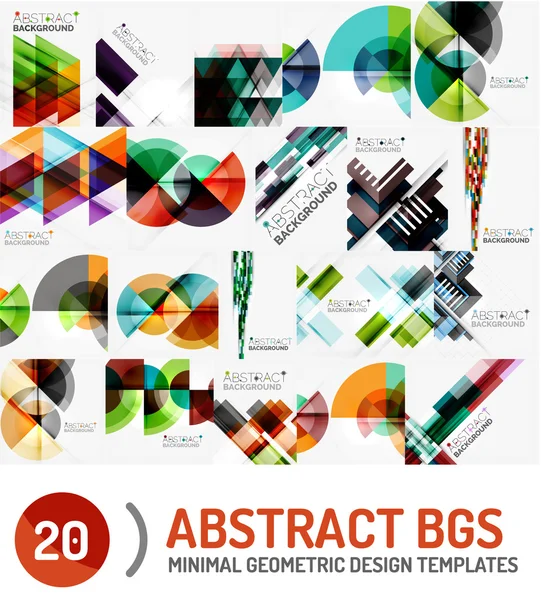 Conjunto de fondos vectoriales geométricos — Vector de stock