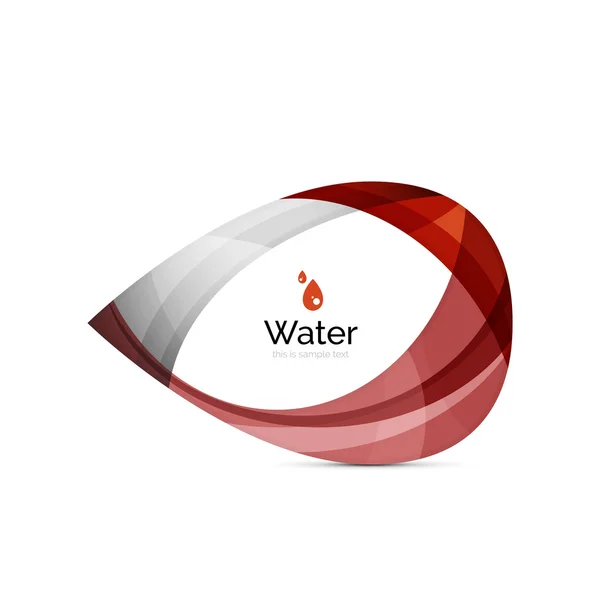 Diseño abstracto geométrico de gota de agua — Vector de stock