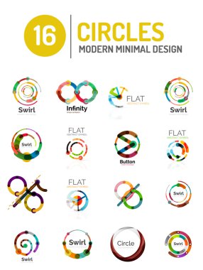 Çeşitli daire logolar kümesi