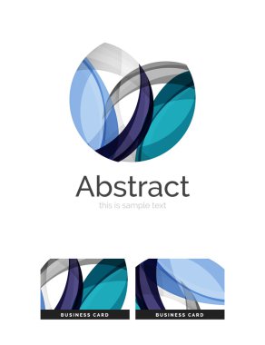 Daire logo. Şeffaf örtüşen girdap şekiller. Modern temiz iş simgesi