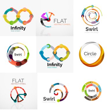 Soyut daire logoları koleksiyonu
