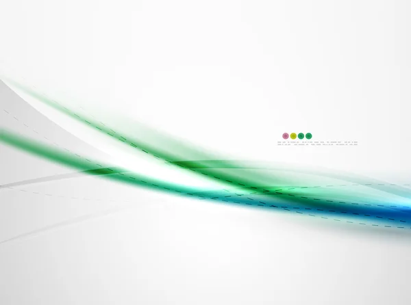 Color arco iris brillante seda elegante ola — Vector de stock