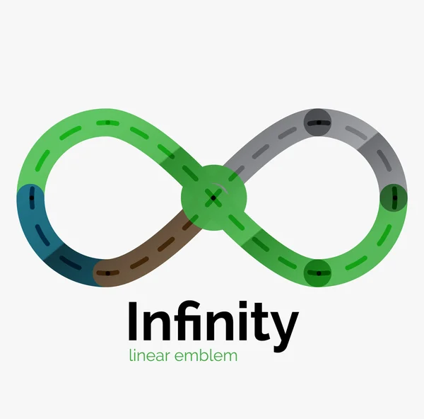 Logo à débordement vectoriel, design plat et coloré — Image vectorielle