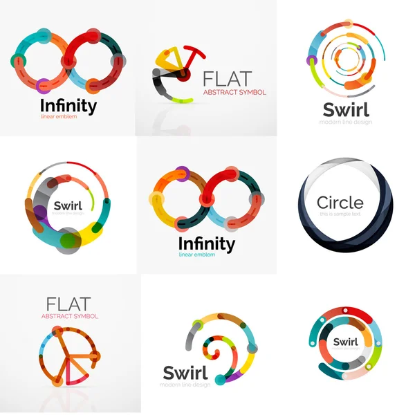 Soyut daire logoları koleksiyonu