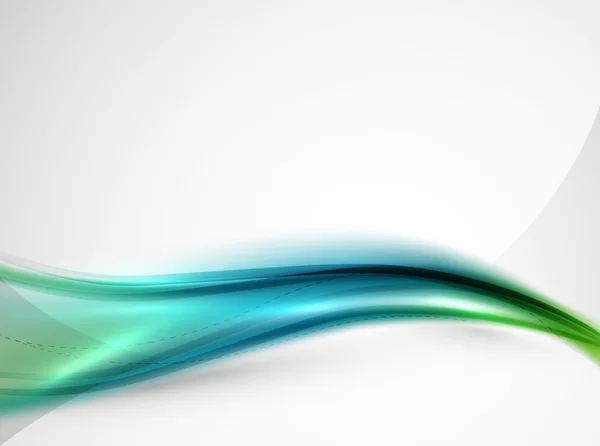 Modelo de design de onda de seda brilhante azul —  Vetores de Stock