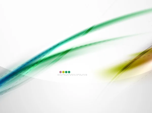 Color arco iris brillante seda elegante ola — Vector de stock