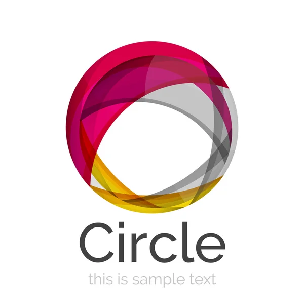 Логотип круга. Прозрачные перекрывающиеся формы завихрения. Современная икона бизнеса — стоковый вектор