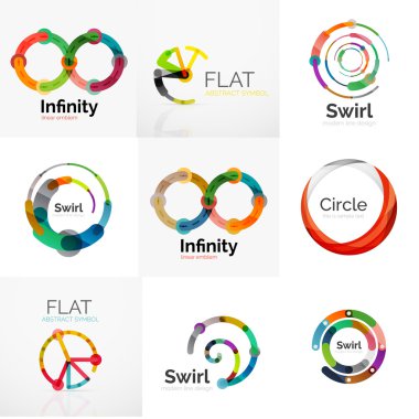Soyut daire logoları koleksiyonu