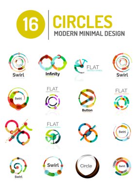 Çeşitli daire logolar kümesi